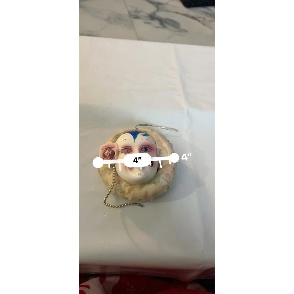Vintage Ceramic Clay Art‎ Mask Wall Hanger Hooded Woman BinA